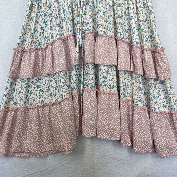 Stitchdrop Cottage Bloom Flutter Sleeve V neck Mini Dress Floral - Picture 5 of 11